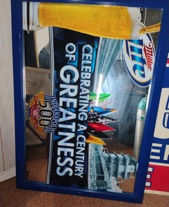 Miller Lite Indianapolis 500 Breweriana Mirror Century of Greatness