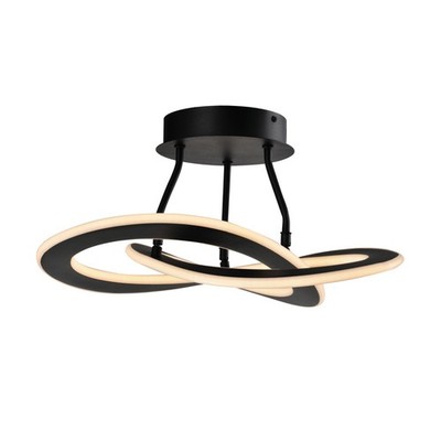 Artcraft Lighting AC7078 Wave 18''W LED Semi-Flush Ceiling Fixture - Black