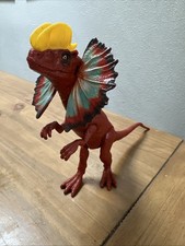 Jurassic World Mattel 14" Basic Dilophosaurus Orange - Rare - Dinosaur Figure