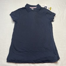ASW Girls 3 Pack Navy Blue Shortsleeve School Shirts Size 14 Regular