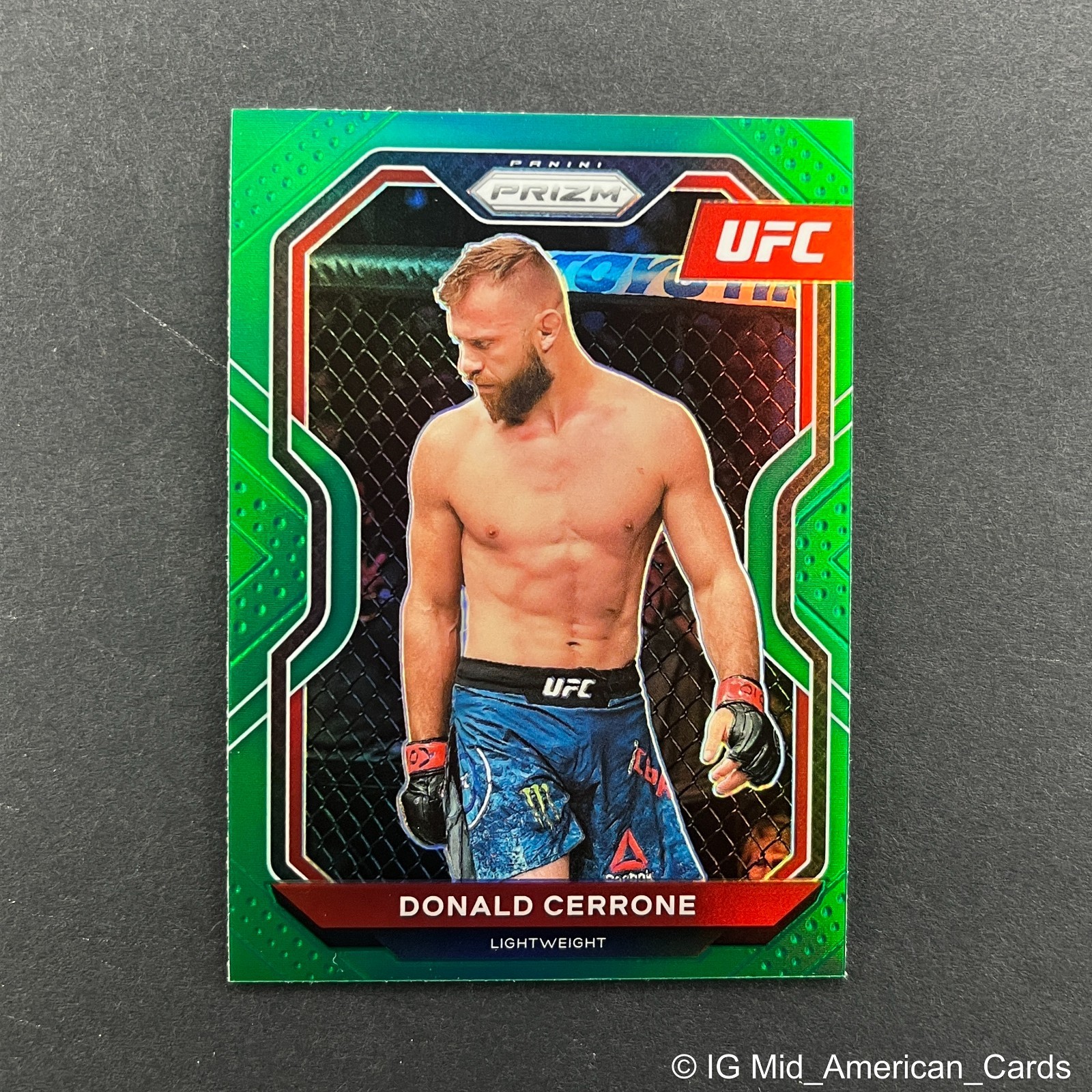 2021 Panini Prizm Donald Cerrone Green Prizm BMF #12
