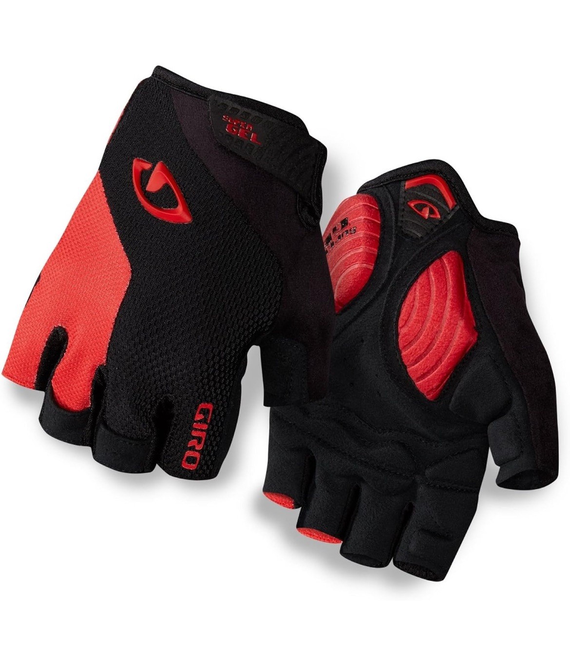 GIRO BRAVO GEL - BICYCLE GLOVES MTB ROAD GRAVEL - Red Size S