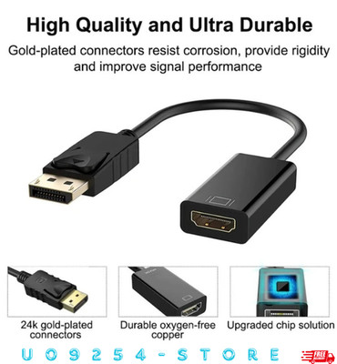 Original Display-Port to HDMI male to female gold-plated cable adapter