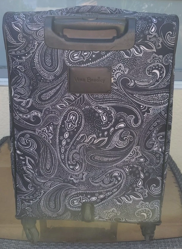 Vera Bradley 27” X 16" Softside Spinner Luggage ~ Black Paisley - Image 3 of 4