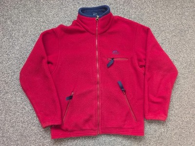 Vintage Lowe Alpine Fleece Mens Small Red Full Zip Walking Hiking 90s Polartec