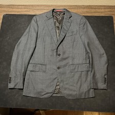 Isaia Napoli Blazer Sport Coat Mens 40R EU 50 Gray Super 120s Wool Made in Italy