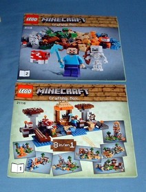 MINECRAFT, CRAFTING BOX 8 IN 1 SET 21116 - LEGO - 2014 - USED W/ MANUALS