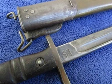 RARE ORIGINAL US M1917 SHOTGUN BAYONET AND JEWELL SCABBARD MADE BY WINCHESTER