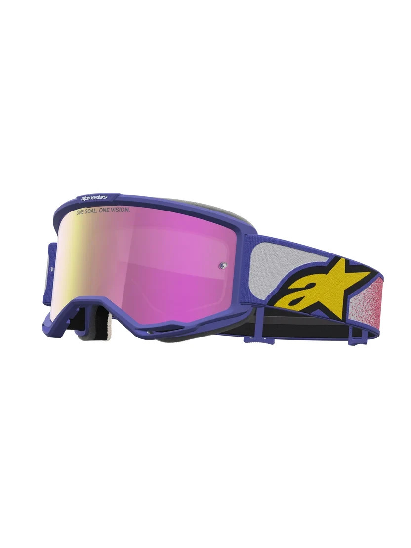 Alpinestars Vision 5 DRAG MX Goggles (Red/Purple) Mirror Pink Lens - Image 5