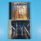 STYX CD Lot of 2 Greatest Hits Digitally Remastered & The Grand Illusions Set