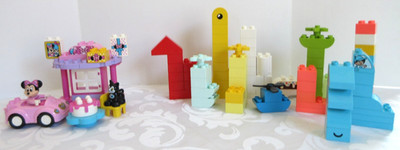 LEGO DUPLO: Lot -2 COMPLETE SETS, HEART BOX 10909, MINNIE'S BIRTHDAY 10873