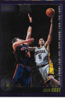 1999-00 Topps Chrome #3 Jalen Rose Pacers NBA Card