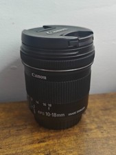 [MINT] Canon EF-S 9519B002  10-18mm f/4.5-5.6 IS STM Zoom Lens - Black w/ Hood