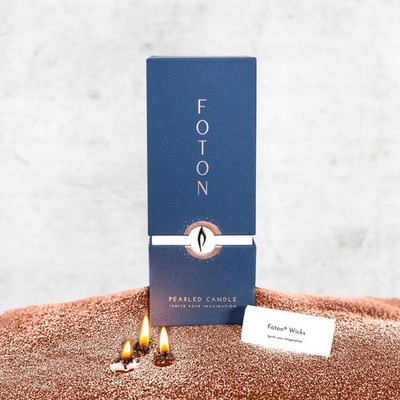 Foton Pearled Candle Colored 18 Oz-Desert Rose Unscented Non Toxic Luxury Long