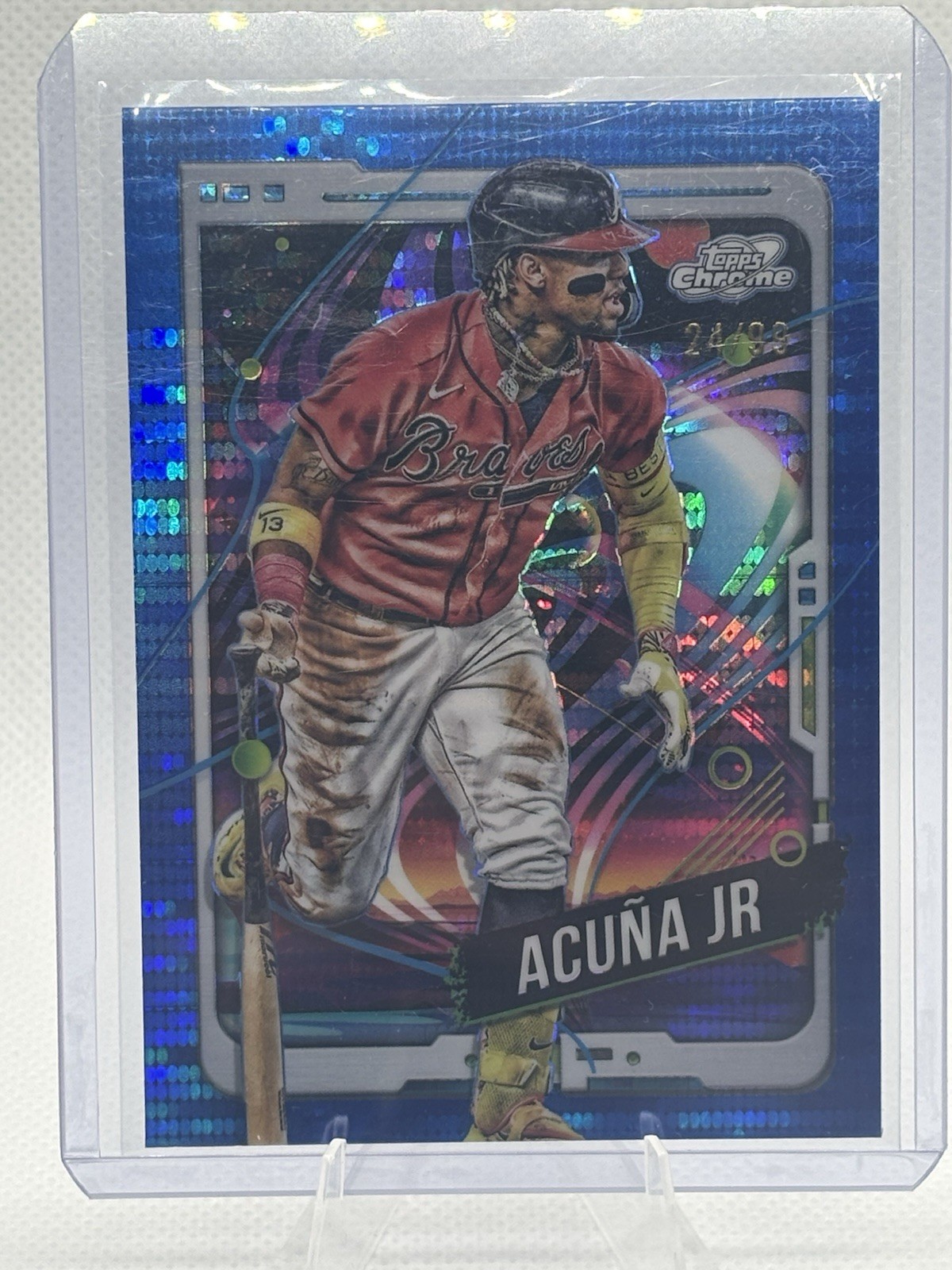 Ronald Acuna Jr. 2024 Topps Chrome Cosmic Blue Moon /99