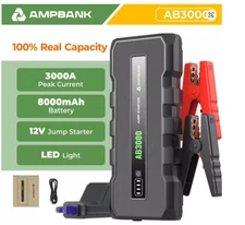AMPBANK AB3000 12V Car Jump Starter 3000A Portable Battery Charger Power Bank