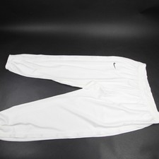 Nike Dri-Fit Athletic Pants Mens White Used X...