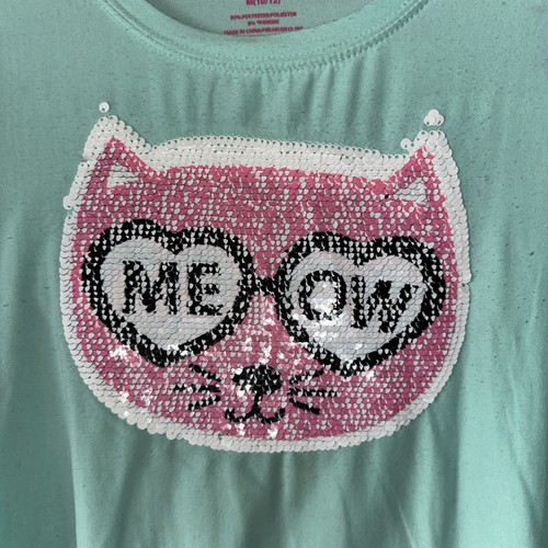 Girls 10-12 Cat Lovers Outfit Set 3 Long Sleeve Tshirts 1 pair Leggings Medium - Picture 13 of 16