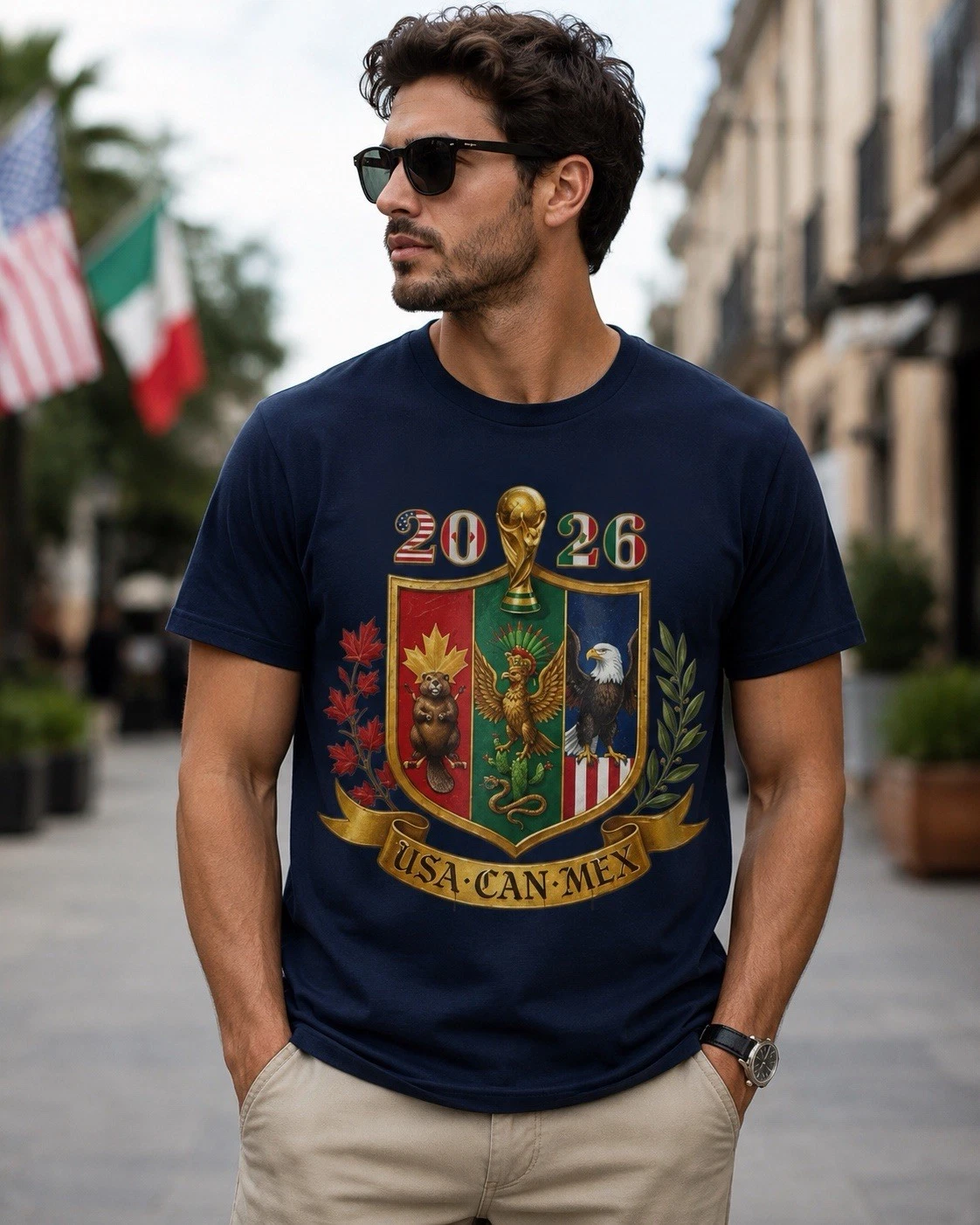 2026 Fifa World Cup 26 Trophy Graphic Unisex T-Shirt SIZE S-4XL Custom Apparel