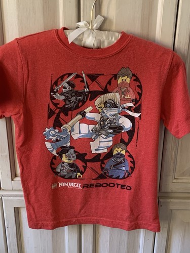 LEGO BRIGHT RED "NINJA REBOOTED" BOY'S T SHIRT Size 7 - Picture 1 of 6