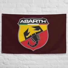 Abarth V3 Flag 3x5 ft Garage Banner Man Cave Wall Decor