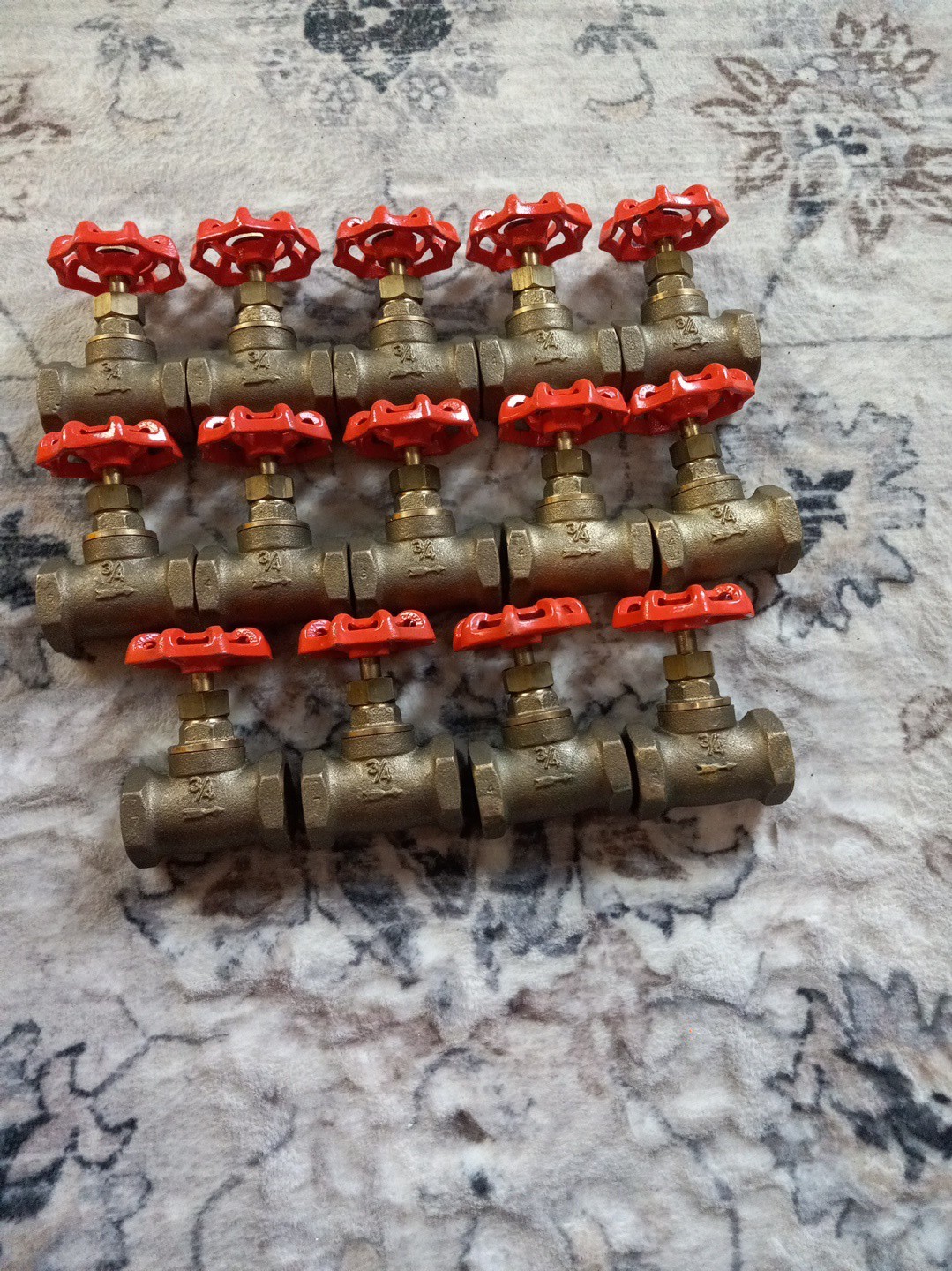 3/4” /Brass Gate Valve . Lot Of 14 Directional Flow. New. Plumbing HVAC Fitting