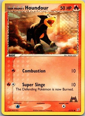 Pokémon Hunduster 62/95 EX Team Magma vs Team Aqua 2005 Englisch