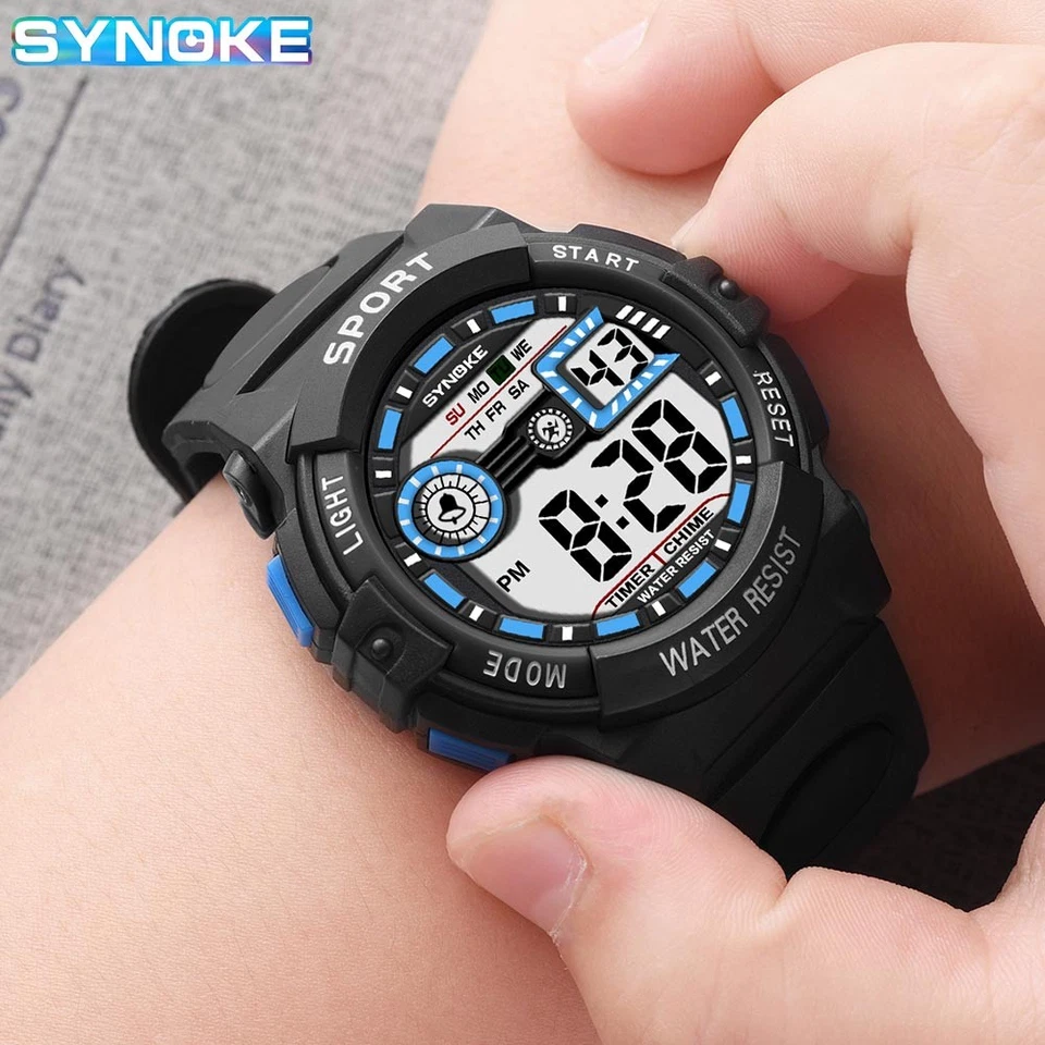 Reloj Hombre Electrónico Impermeable Deportes y Exterior Reloj Pantalla LED Reloj Regalo Foto 4 de 4