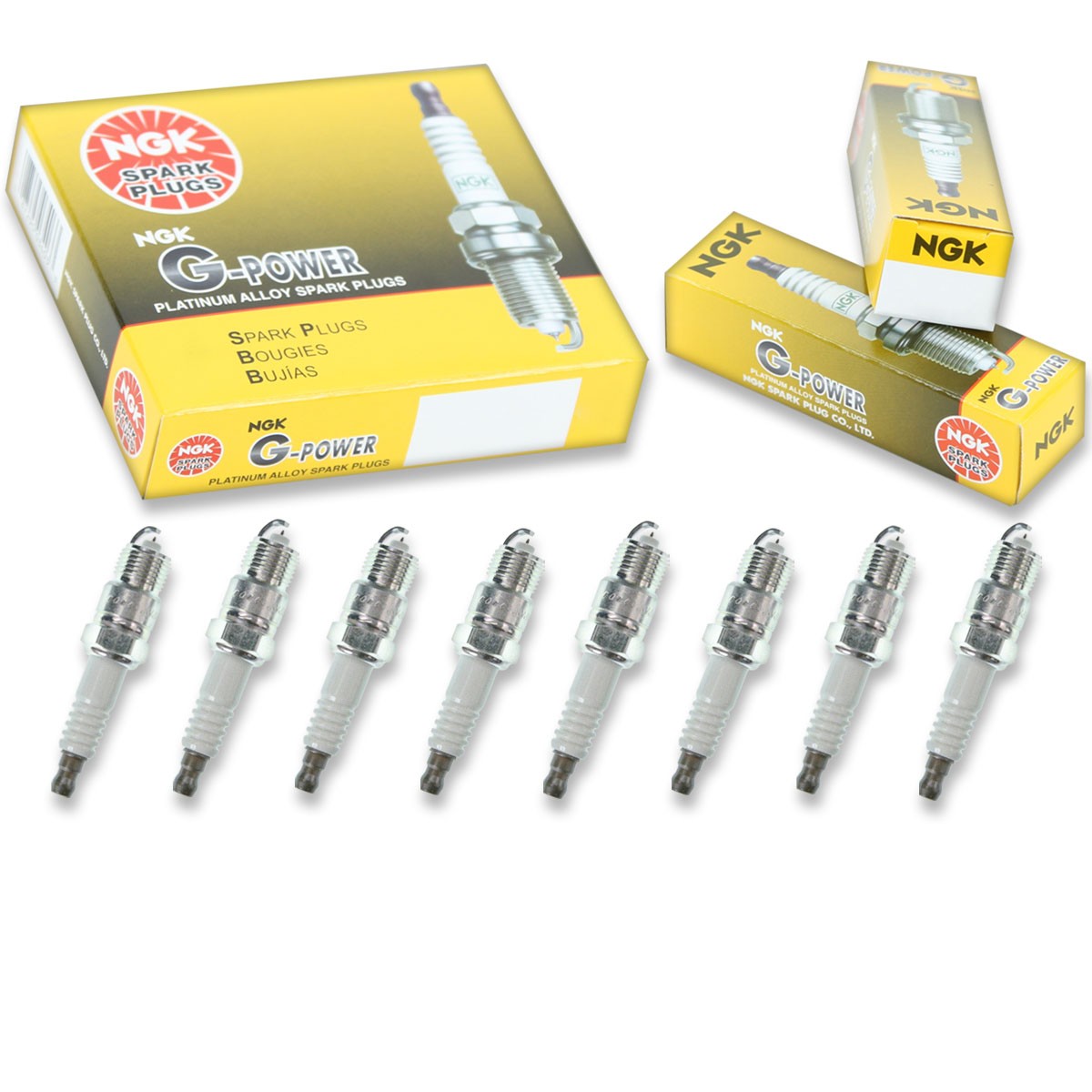 8 pcs NGK G-Power Spark Plugs for 1970-1971 Chevrolet Kingswood 6.6L 5.7L wh
