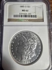 1885-O Morgan Silver Dollar NGC MS62