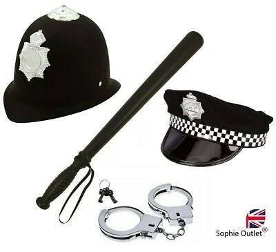 SOPHIE OUTLET POLICEMAN Plastic ACCESSORY SET FANCY DRESS Halloween COSTUME Officer Kids Boys