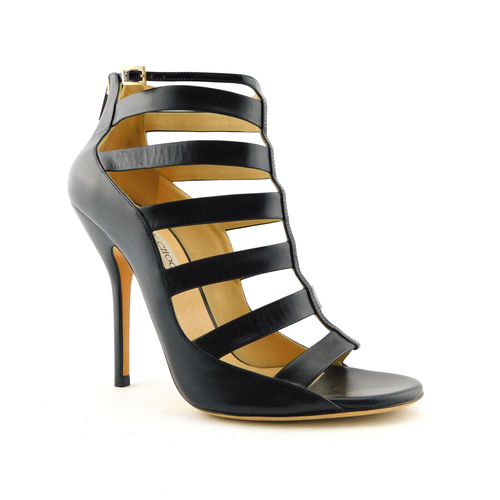 JIMMY CHOO Size 10 FATHOM Black Strappy Heels Pumps Shoes 41 Eur - Picture 2 of 11