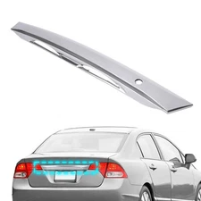 Silver Rear Trunk Deck Lid Trim For 2006-2011 Honda Civic Sedan 4-Door