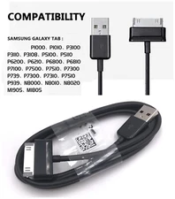USB Charger Cable for OEM Samsung Galaxy Tab 2 Tablet 7" 8.9" 10.1 GT-P5110