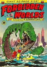 Forbidden Worlds 05 Comic Book Cover Art Giclee Reproduction on Canvas