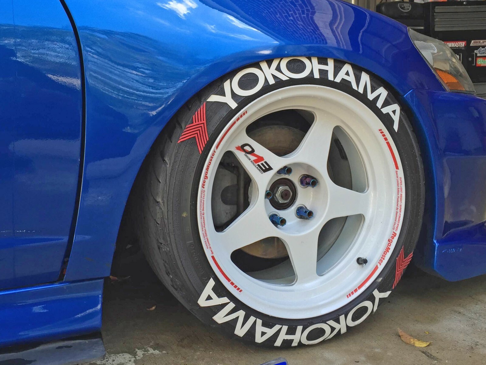 Yokohama w/ Logo Permanent Tire Stickers 1.00in 19in21in Wheels