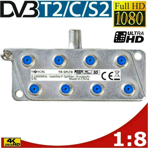 8 antenas SAT DVBC DVBS DVBT cable distribuidor bk divisor distribuidor de antenas - Imagen 7 de 7