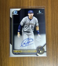 2022 Bowman Antonio Pinero 1st Chrome Auto  Brewers #CPA-AP