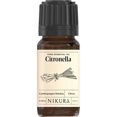 Nikura | Citronella Essential Oil 100% Pure - 10ml, 50ml, 100ml, 500ml, 1 Litre