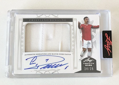 2022 Cristiano Ronaldo Leaf Trinity Soccer Patch Auto #27/35 
