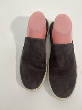 Steve Madden Womens Fayna Gray Suede Casual Comfort Slip On Shoe Size 9.5