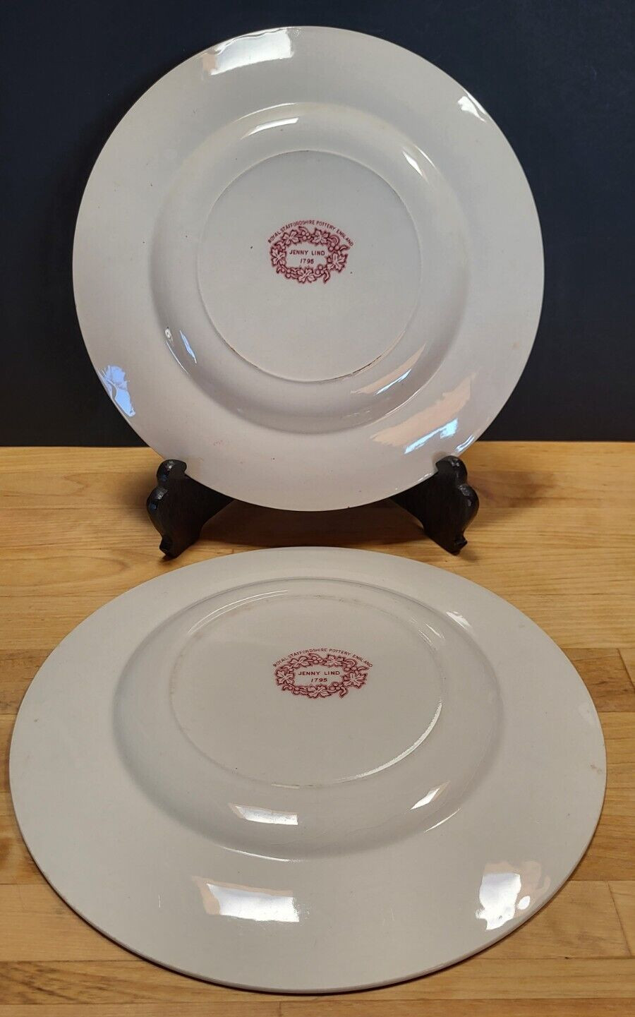 2 JENNY LIND 1795 Royal Staffordshire Pottery England Pink Dinner