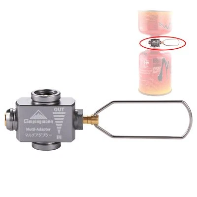 Campingmoon Gaskartuschen Adapter Gas Nachfülladapter Butan Schraubventil Ada...