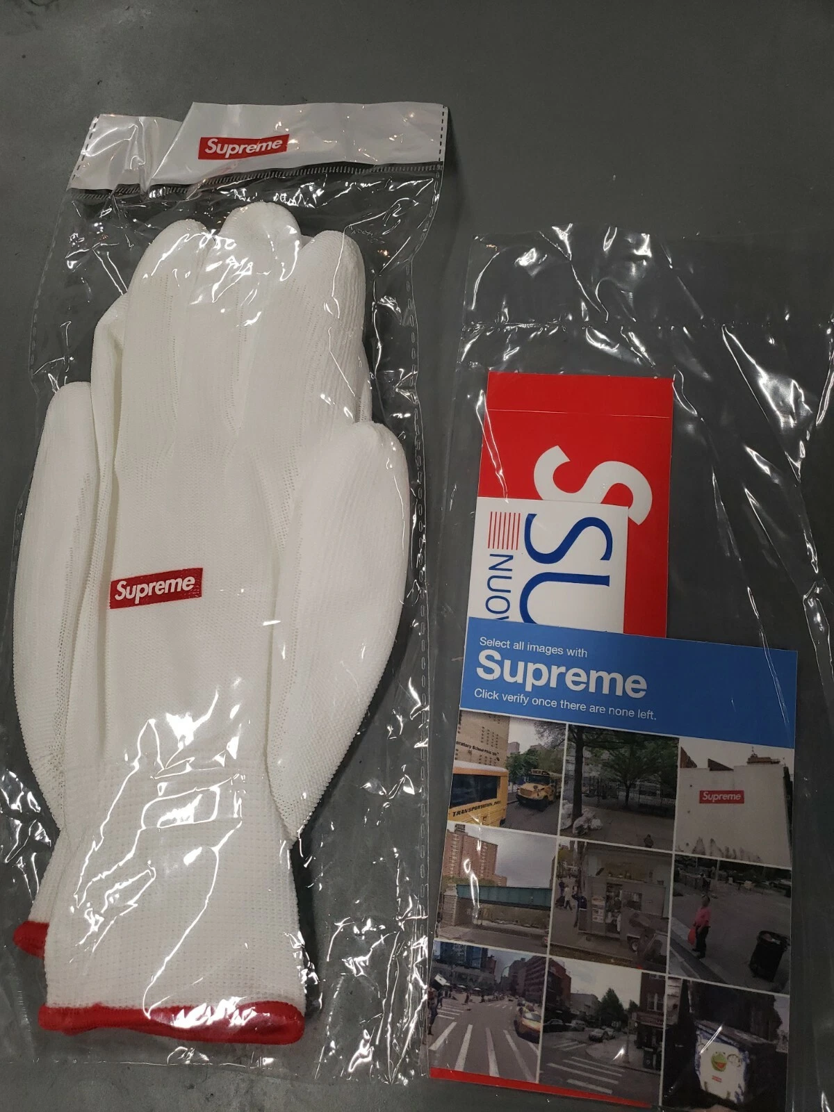 Pack gants et autocollants caoutchoutés Supreme FW20 en main LIVRAISON GRATUITE 