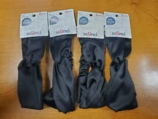 4 Pack: Scunci Real Style U Got This Satin Turban Headwrap Black (5015-R9P1a)