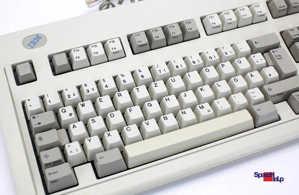 IBM 1394416 Vintage Keyboard Computer Keyboard Qwertz German Retro Old 1994 - Image 2 of 4