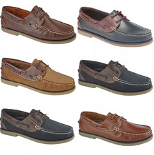 Mens Dek M551 Smart Leather Moccasin Boat Shoes