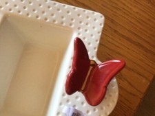 Nora Fleming Mini Red Butterfly - Excellent Condition  A291