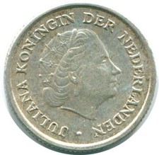 1/10 GULDEN 1956 NETHERLANDS ANTILLES SILVER Colonial Coin #NL12086.3C
