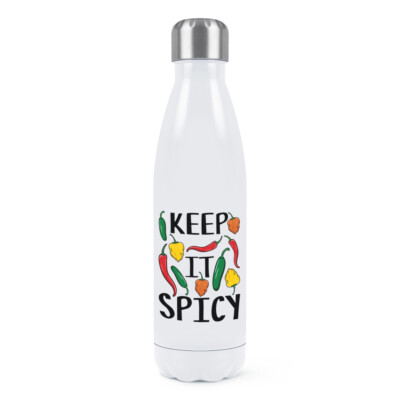 Keep It Spicy Chilli doppelwandige Trinkflasche würzig Essen Witz Liebe heiß lustig